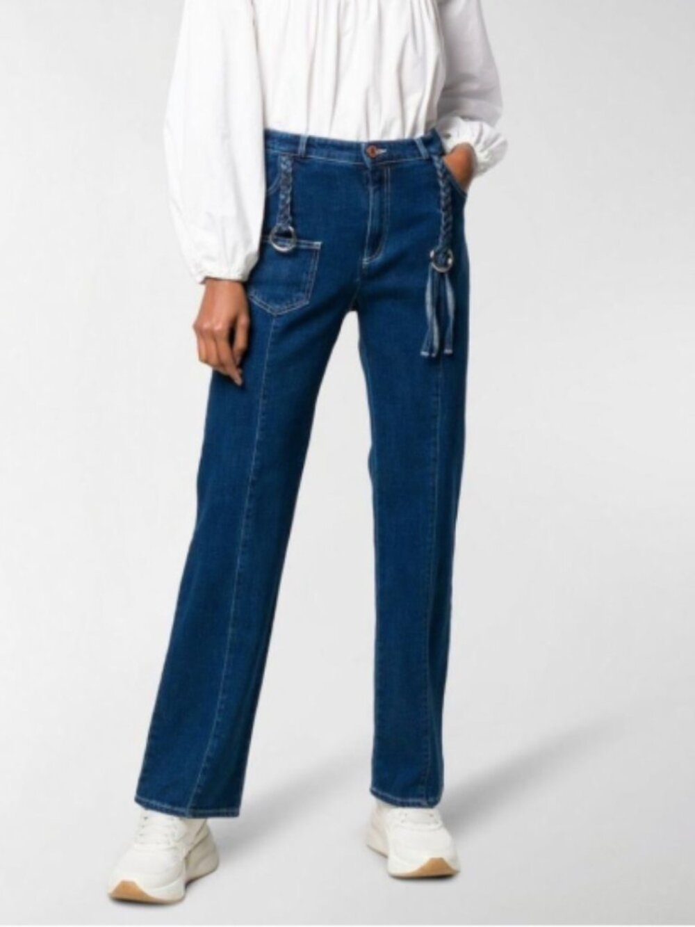 See By Chloe Straight Leg Jeans in Ink Marine Size 34